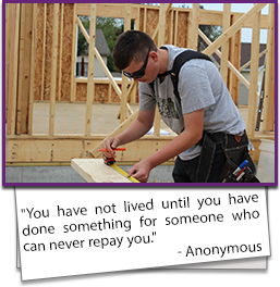 You have not lived until you have done something for someone who can never repay you. - Anonymous